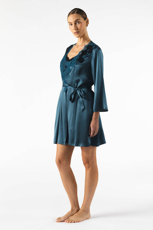NK Imode Mireille Twilight Short Silk Robe